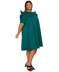 L I V D Women's Plus Zaya Pleated Swing Dress
