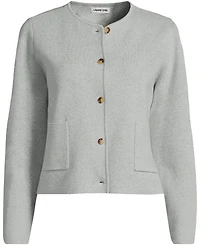 Lands' End Women's Petite Fine Gauge Cotton Milano Blazer Sweater