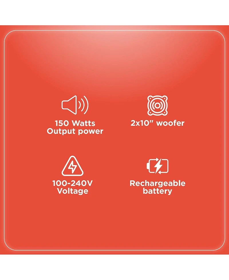 RadioShack Tower Party Speaker With 10 Inch Woofers 150W For Outdoor Remote Control Included 4001958