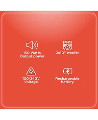 RadioShack Tower Party Speaker With 10 Inch Woofers 150W For Outdoor Remote Control Included 4001958
