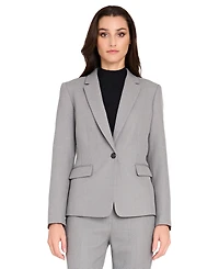 Tahari Asl Women's Herringbone Peak Lapel Blazer, Regular And Petite