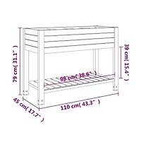 Garden Raised Bed White Polypropylene Large Durable