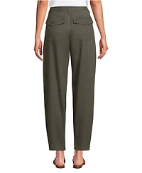 Lands' End Women's Chino High Rise Barrel Leg Utility Ankle Pants