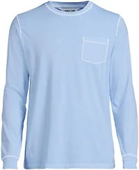 Lands' End Mens Tall Long Sleeve Pocket Sun Faded Super-t Tee