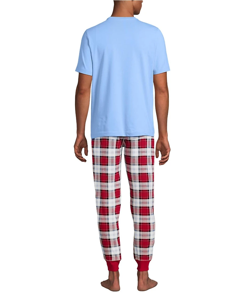 Lands' End Men's Knit Jersey Pajama Sleep Set