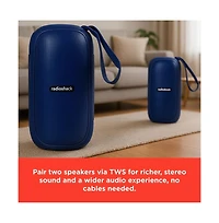RadioShack 30W Blue and Grey Wireless Portable Speaker with Rgb Lights Fm Radio Bluetooth 5.3 4001780
