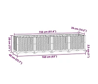 Raised Bed White Polypropylene Large Durable Raised Garden Bed