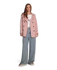Belle & Bloom Women's Wanna Be Loved Wool Blend Peacoat