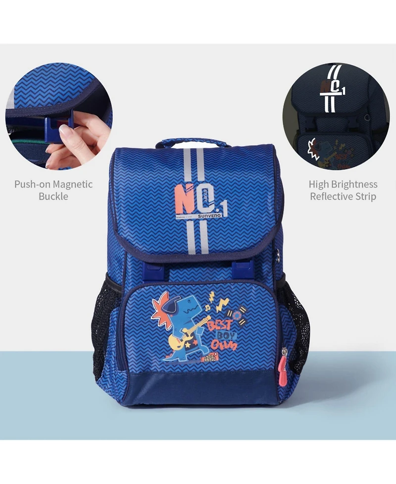 Sunveno Toddler Rock Star Dino School Backpack Ergonomic Design