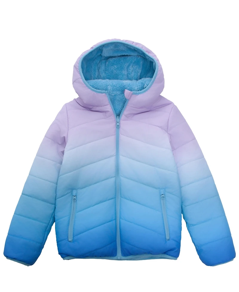 Rokka&Rolla Little and Big Girls' Reversible Fleece Jacket