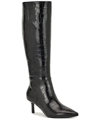 Nine West Women's Kimdee 9X9 Wide Calf Tall Stiletto Dress Boots