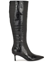 Nine West Women's Kimdee 9X9 Wide Calf Tall Stiletto Dress Boots