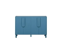 Casainc 4 Door Storage Cabinet with Unique Arc Handles and Adjustable Shelves