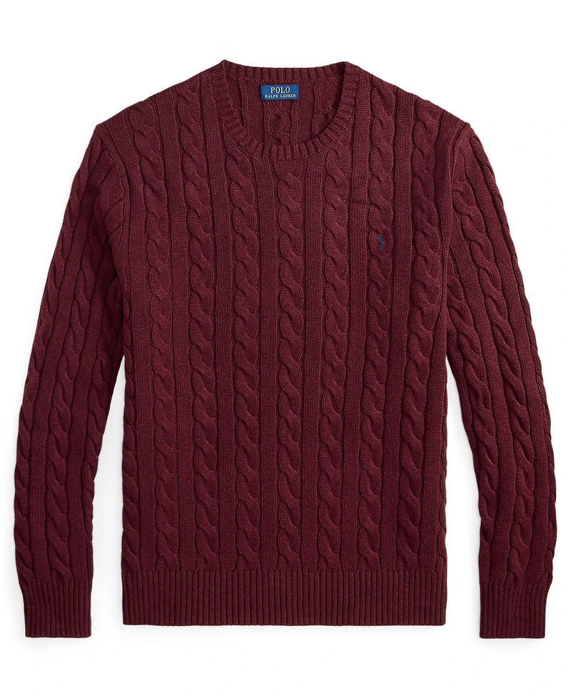 Polo Ralph Lauren Men's Big & Tall Cable-Knit Cotton Sweater