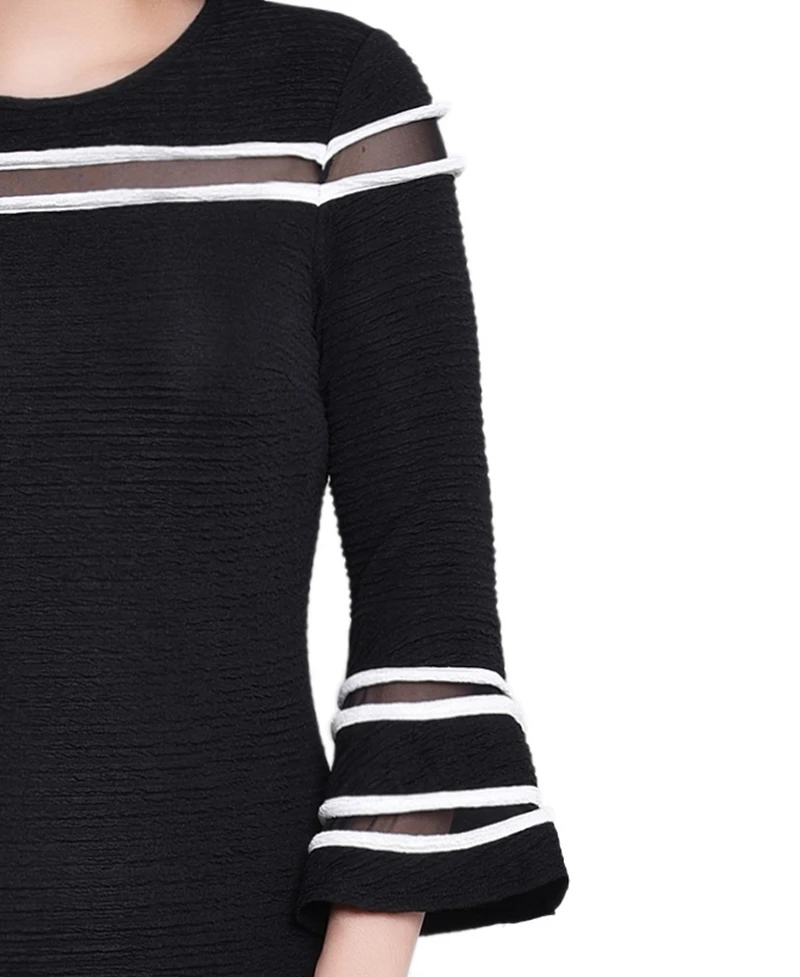 Ny Collection Women's Long Bell Sleeve Dress