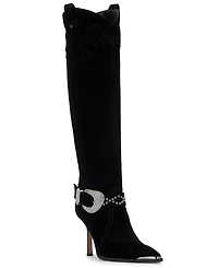 Jessica Simpson Women's Kenzin Tall Western Buckle Dress Boots