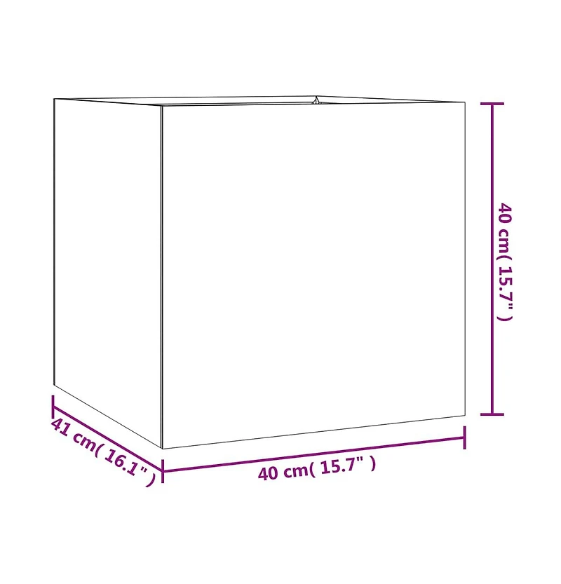 Planter Rusty Corten steel Medium Decorative Inlays Planter