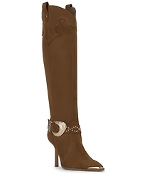 Jessica Simpson Women's Kenzin Tall Western Buckle Dress Boots