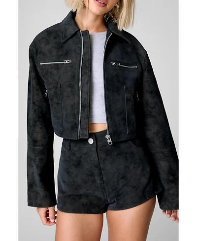 Nasty Gal Women's Distressed Faux Leather Hotpants