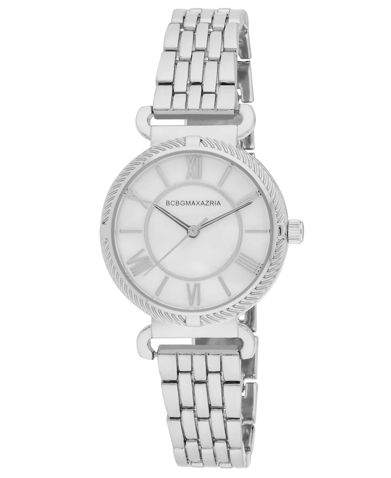 Bcbgmaxazria Women's Alara Silver Stainless Steel Bracelet Watch, 31mm