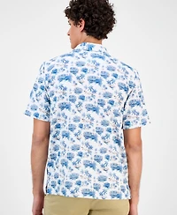 Tommy Bahama Men's Coast Short Sleeve Palm Scape Print Polo Shirt