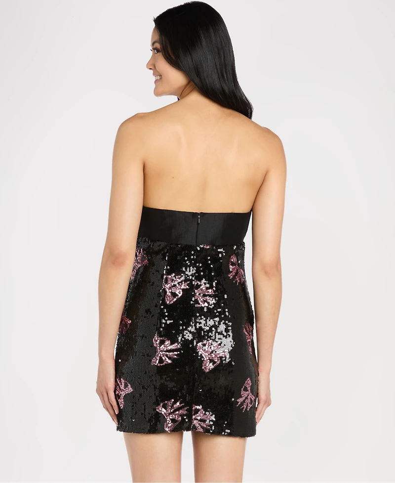 Morgan & Company Women's Strapless Sequined Dress