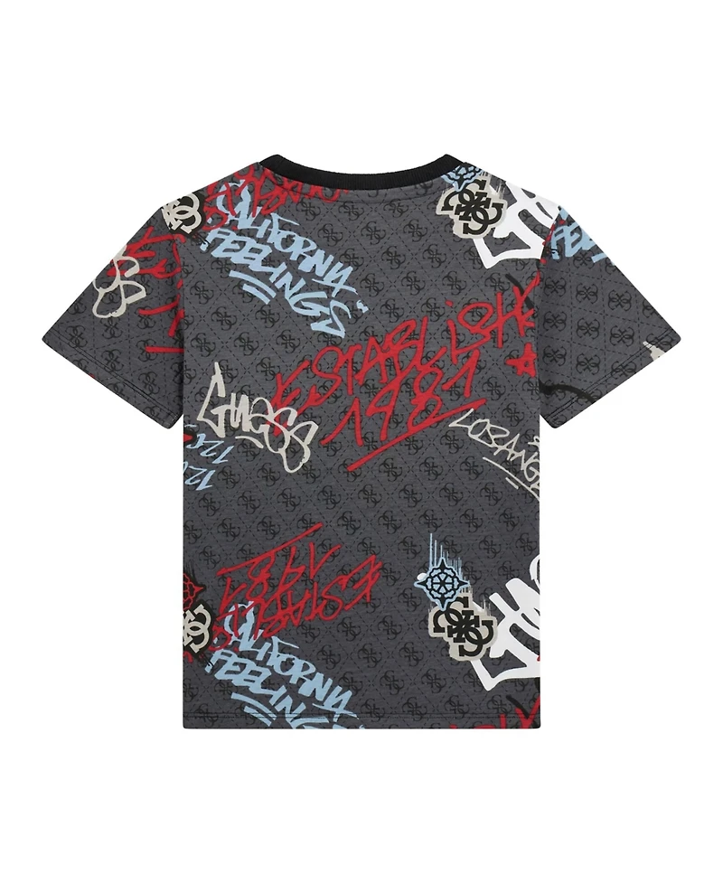 Guess Big Boys Printed Short Sleeve T-Shirt