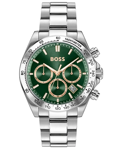 Hugo Boss Men's Hero 2.0 Quartz Fashion Chrono Stainless Steel Watch, 44mm