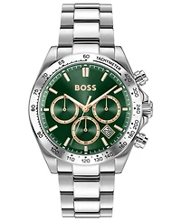 Hugo Boss Men's Hero 2.0 Quartz Fashion Chrono Stainless Steel Watch, 44mm