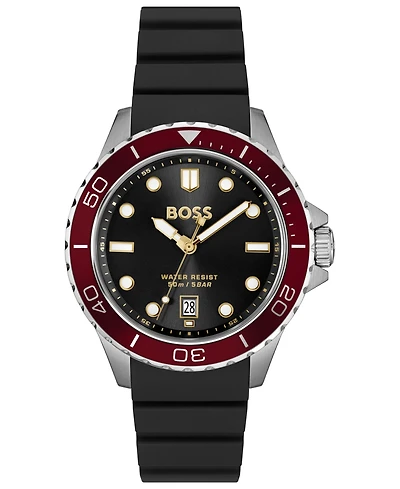 Hugo Boss Men's Troper Sport Quartz Basic Calendar Silicone Watch