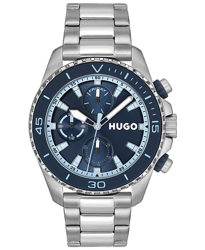 Hugo Boss Men's Dive Quartz Multifunction Stainless Steel Watch, 44mm