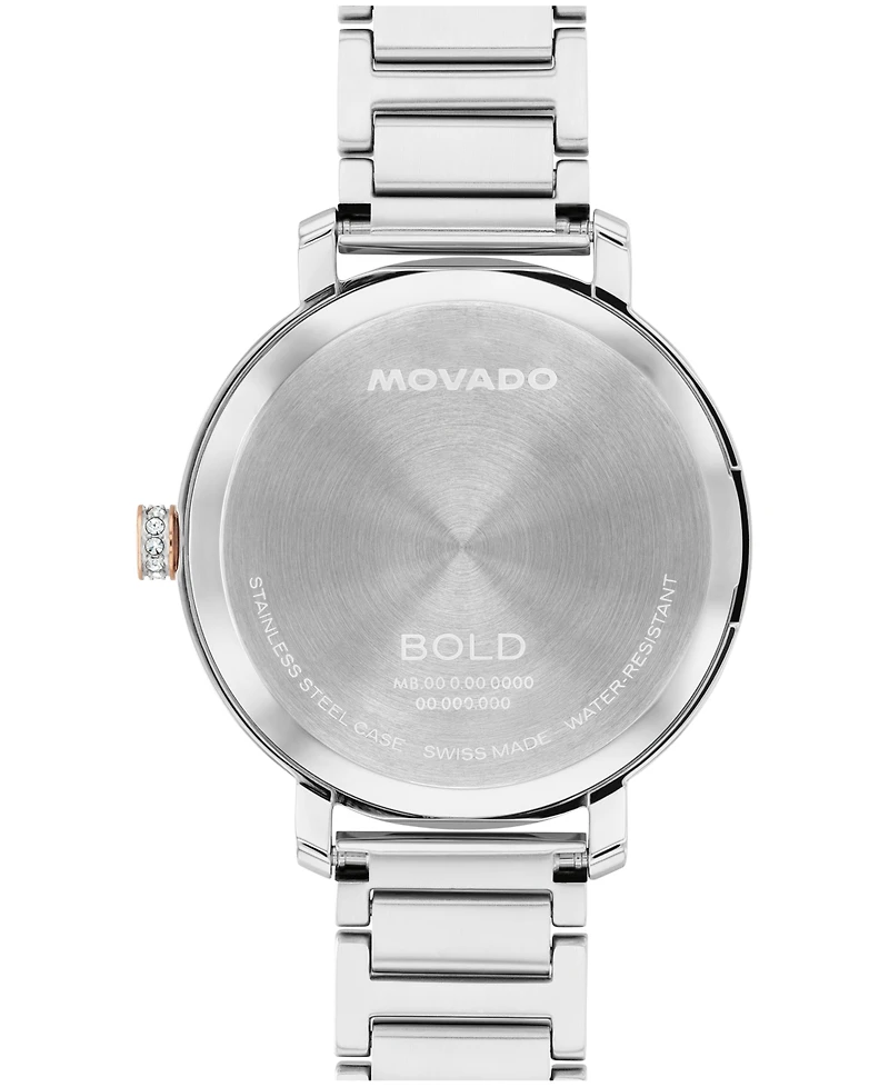 Movado Women's Bold Evolution 2.0 Swiss Quartz Light Rose Gold Steel Watch, 34mm