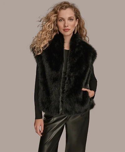 Donna Karan New York Women's Faux Fur Vest
