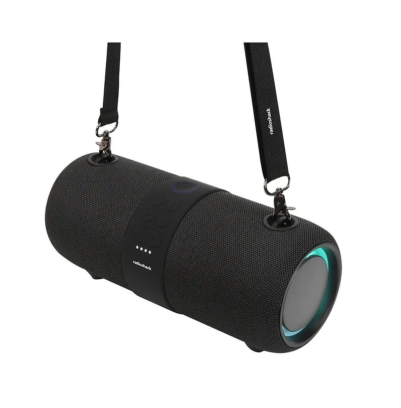 RadioShack 14W Bluetooth Water Resistant Portable Speaker with Fm Radio With Lights 4001763 Black