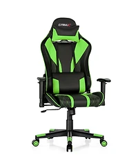 Gymax Gaming Chair Adjustable Swivel Computer w/ Dynamic Led Lights