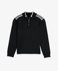 Raw X Boy's Shoulder Detail Quarter-Zip Sweater