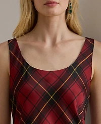 Lauren Ralph Petite Plaid Sleeveless Cocktail Dress