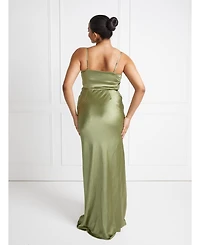 Six Stories Cami Cowl Front Satin Bridesmaid Dress