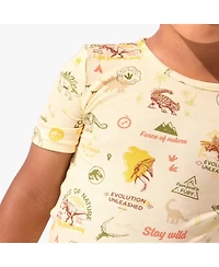 Bellabu Bear Unisex Jurassic Park: Tracker Kids 2-Piece Short Sleeve & Shorts Pajama Set