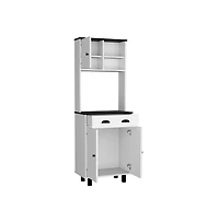 We Have Furniture Kitchen Pantry Naomi, Kitchen, White / Black