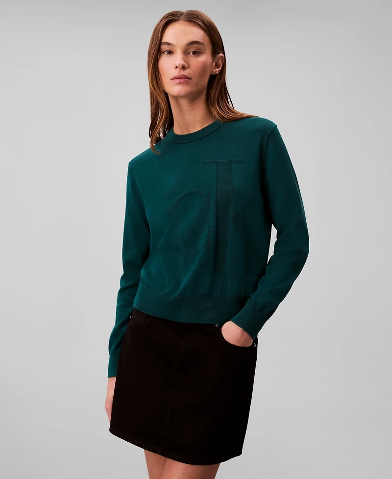 Calvin Klein Jeans Women's Monogram Logo Sweater