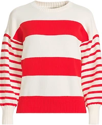 Lands' End Plus Drifter Jersey Crewneck Sweater
