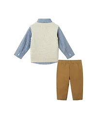 Andy & Evan Infant Boys Winter Moose Sweater Vest Set