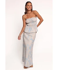 Petal and Pup Women's Elena Strapless Top - Blue Soleil