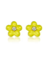 Anna Zuckerman Petit Daisy Yellow Earrings