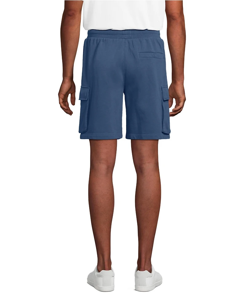 Lands' End Men's Serious Sweats French Terry Cargo Shorts