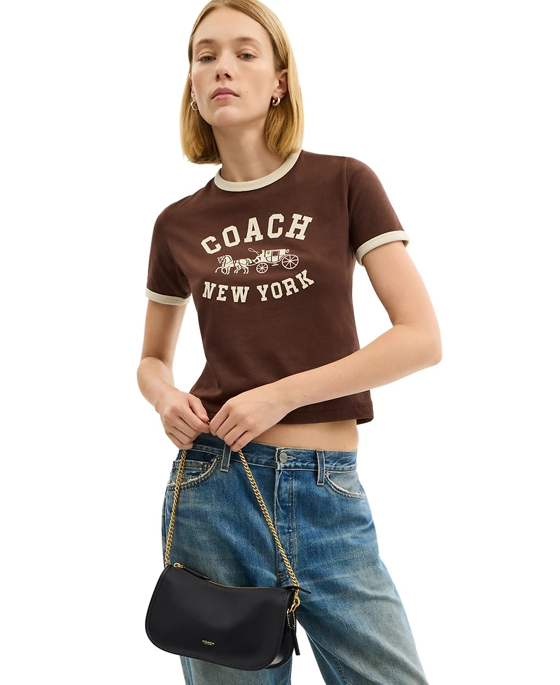 Coach Waverly Small Leather Shoulder Bag