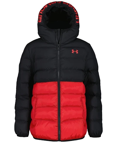 Under Armour Big Boys Pronto Color Block Full Zip Puffer Jacket