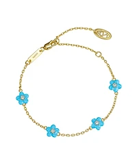 Anna Zuckerman Petit Sky Blue Daisy Bracelet