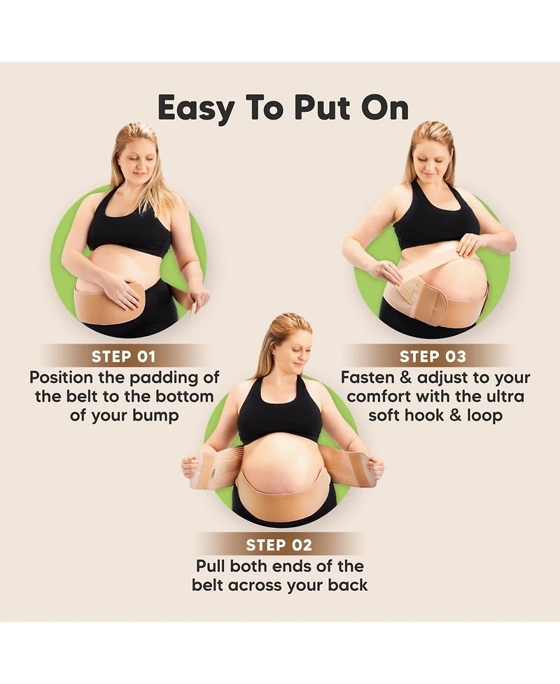 KeaBabies 2 in 1 Pregnancy Belly Support Band, Maternity Belt, Pregnancy Must Haves Baby Belly Bands